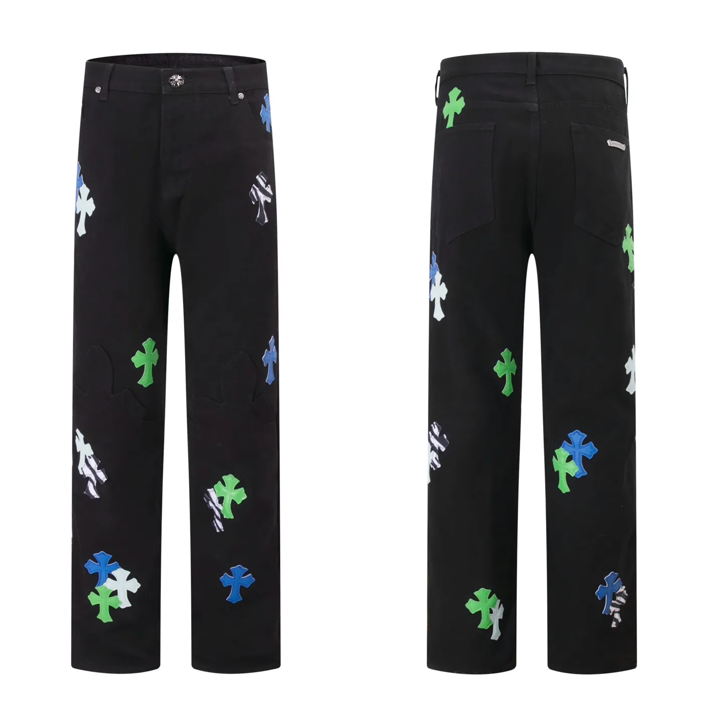 P260 Style No.: H892 Croxin & 𝐂𝐡𝐫𝐨𝐦𝐞 𝐇𝐞𝐚𝐫𝐭 ss25 limited color leather flame stitching jeans. Styles with different wash textures are very friendly to people with thin legs. The slightly flared version perfectly modifies the leg shape. The timeless and moderate length makes it easy to match and match. It is the basis for various styles and is a must-have in your wardrobe! The fabric is stiff but also makes the upper body soft without losing texture. The washing process is even more perfect. It is a must-have item for everyone! ! ! Washed wheat, hang tag, pants label, three labels complete Color: black Size: 28-30-32-34-36